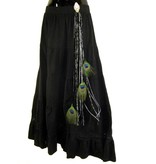 Black Star Peacock hip & hair tassel clip/ hair fall