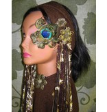 Steampunk (Peacock) hip & hair tassel clip/ hair fall