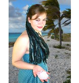 Goth Mermaid yarn hair extension