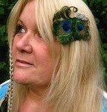 Silver Butterfly Peacock Fascinator