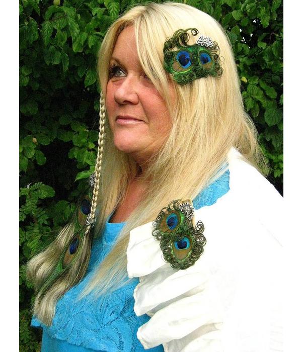 Silver Butterfly Peacock Fascinator