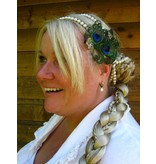 Silver Butterfly Peacock Fascinator