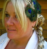 Silver Butterfly Peacock Fascinator