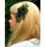 Bronze Peacock Butterfly Hair Clip