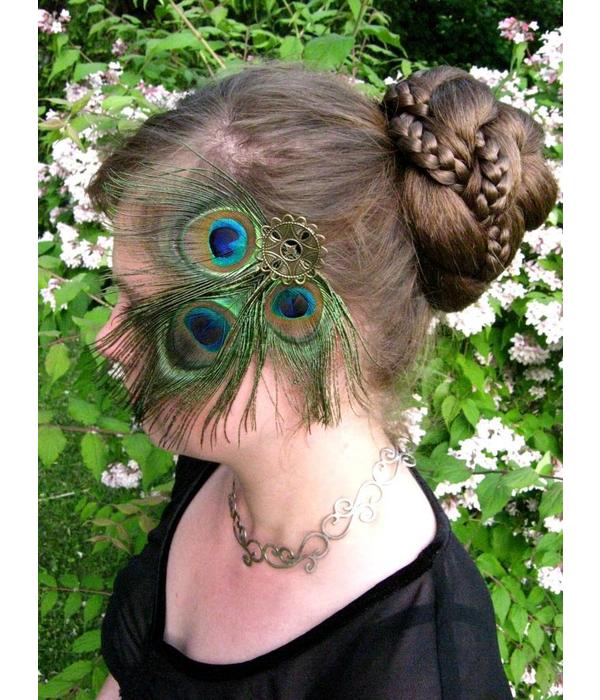 Peacock Feather Fantasy Headpiece