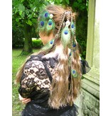 Peacock Feather Silver Tribal Headpiece