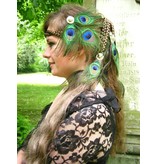 Peacock Feather Silver Tribal Headpiece