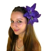 Purple Lily Hair Flower 2 x