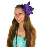 Purple Lily Hair Flower 2 x