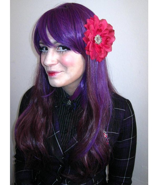 Pink Passion Hair Flower 2 x