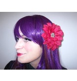 Pink Passion Hair Flower 2 x