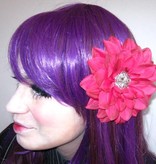 Pink Passion Hair Flower 2 x