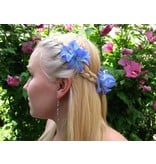 Blue-Turquoise Lily Hair Flowers