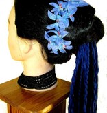 Blue-Turquoise Lily Hair Flowers