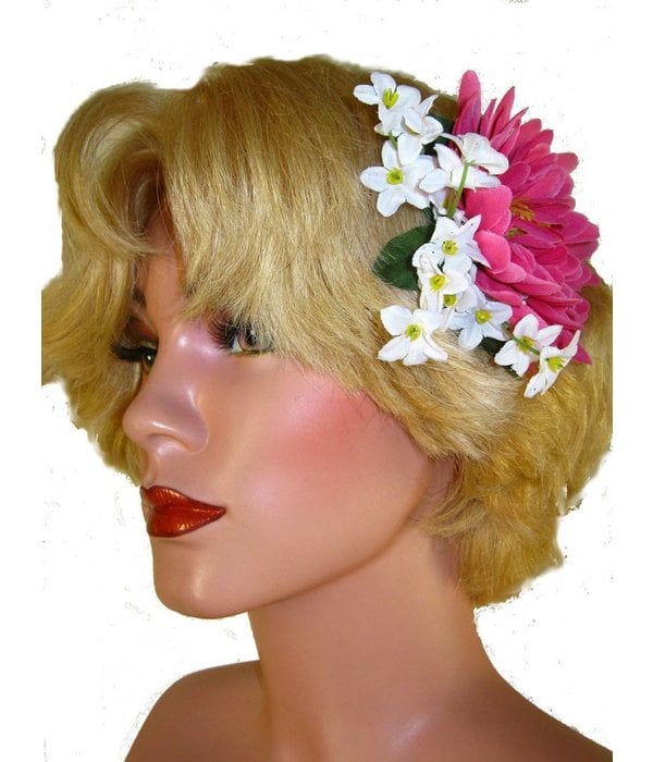 Pink Fairy Hair Flower 2 x