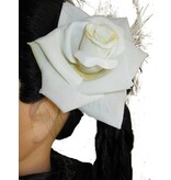 Cream-White Rose Hair Flower 2 x
