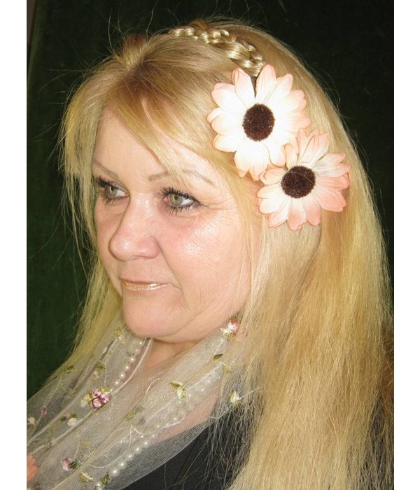 Shabby Chic Gerbera Hair Jewelry 2 x