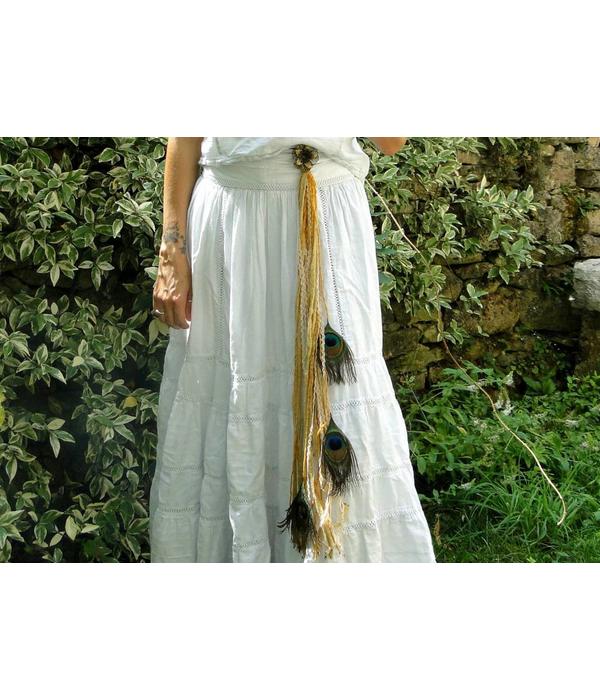 Gypsy Gold (Peacock) belt & hair accessory
