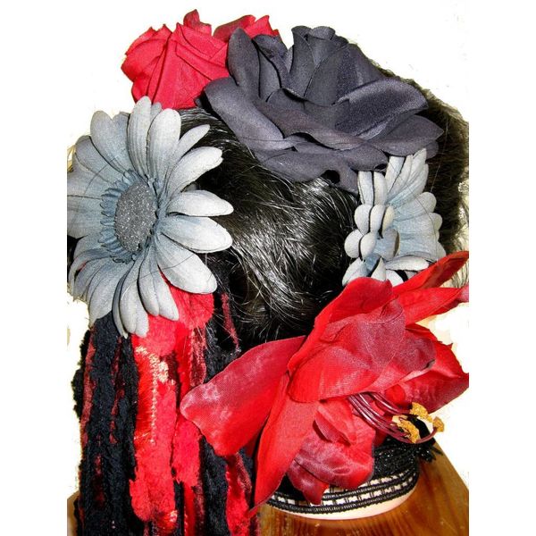 Red Passion Nostalgia Hair Flower Set