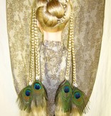 Peacock Feather & Cowry Hair Extensions