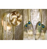 Peacock Feather & Cowry Hair Extensions