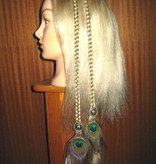 Tribal Fusion Peacock Feather Hair Piece
