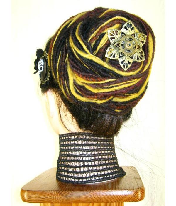 3 Mechanical Steampunk Hair Flowers