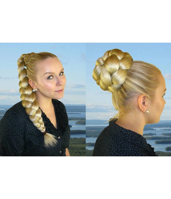 Diva Hair Bun/ Chignon, crimped hair