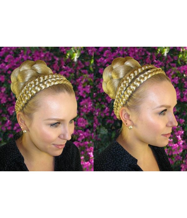 Afro Bun L, braided & twisted