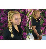 Braided Hair Bun L size, voluminous