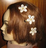 Cowry Hair Flowers, jade beads