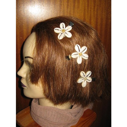 Cowry Hair Flowers, jade