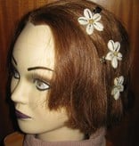 Cowry Hair Flowers, jade beads