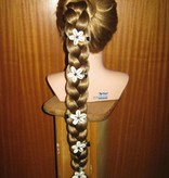 Cowry Hair Flowers, amethyst beads