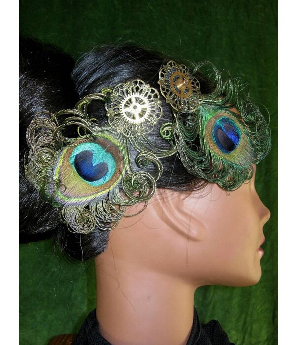 Steampunk Peacock Feather Fascinator