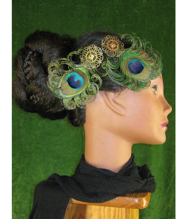 Steampunk Peacock Feather Fascinator