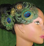 Steampunk Peacock Feather Fascinator