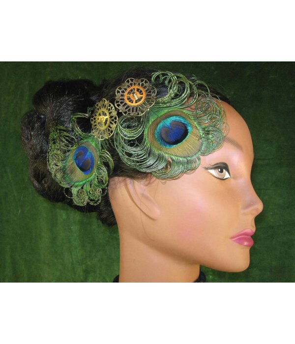 Steampunk Peacock Feather Fascinator