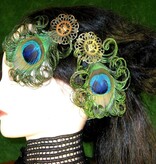 Steampunk Peacock Feather Fascinator