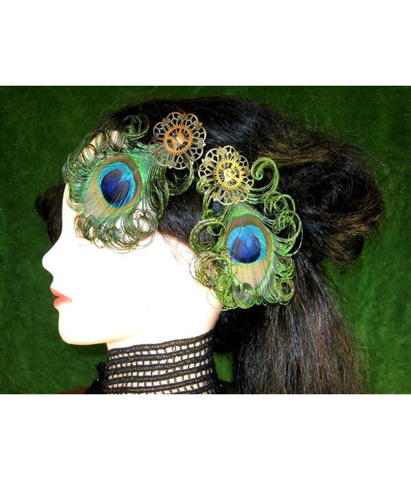 Steampunk Peacock Feather Fascinator