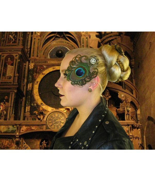 Steampunk Peacock Feather Fascinator