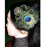Steampunk Peacock Feather Fascinator
