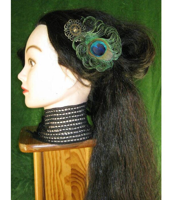 Steampunk Peacock Feather Fascinator