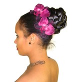 Wine Red Orchid Hair Flowers 2 x