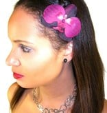 Wine Red Orchid Hair Flowers 2 x