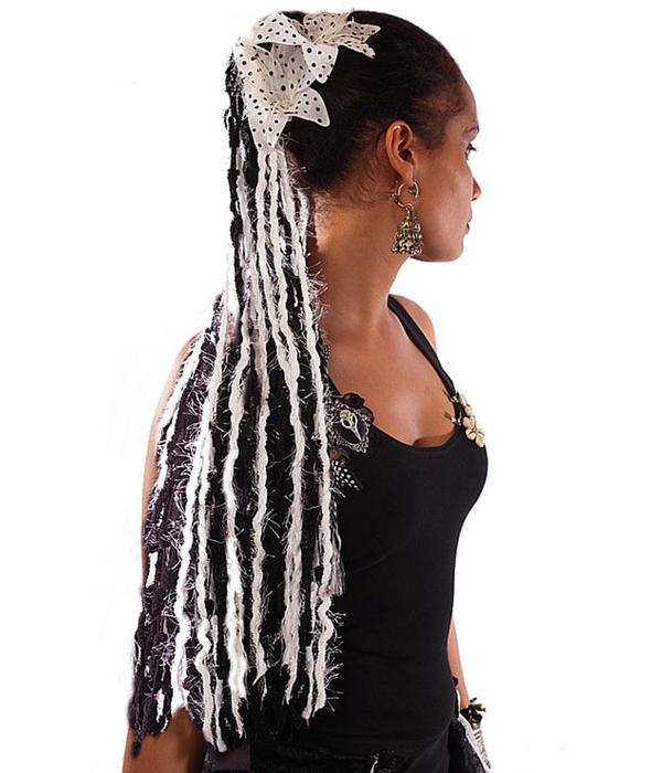 Morticia Gothic yarn hair fall