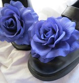 Blue Rose Hair Flower 2 x