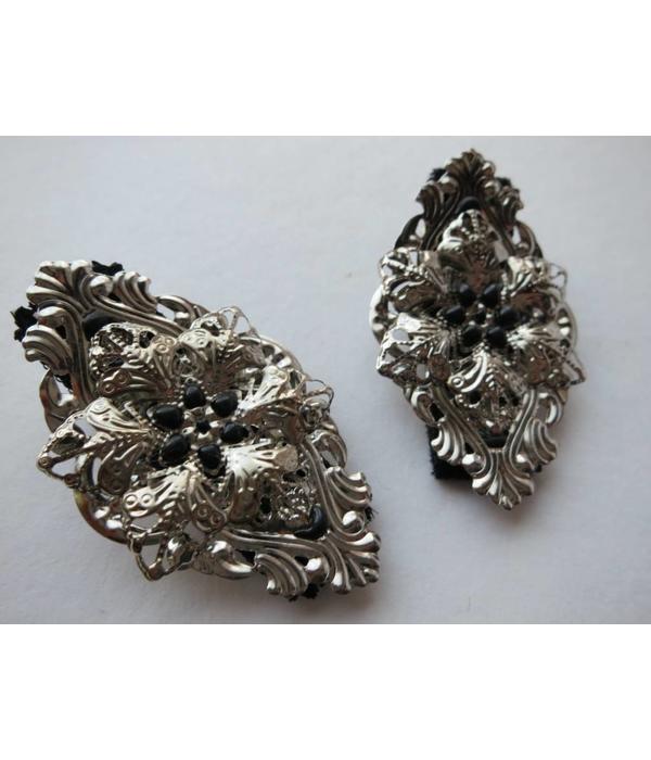 Goth Silver Snowflake Hair Clip