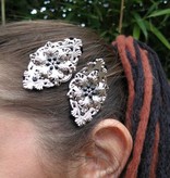 Goth Silver Snowflake Hair Clip