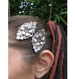 Goth Silver Snowflake Hair Clip